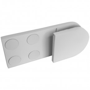 Коннектор стена-стекло для фиксации неподвижного сегмента душевого ограждения с монтажем из за угла стены