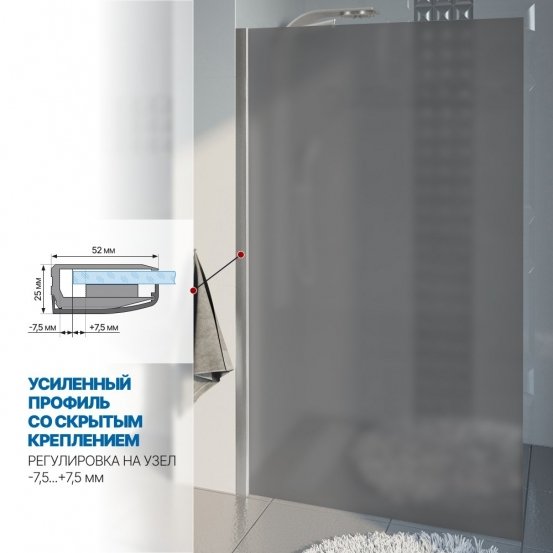 Инфографика 3 LUX DOOR GK-601N хром матовый стекло графитовое матовое