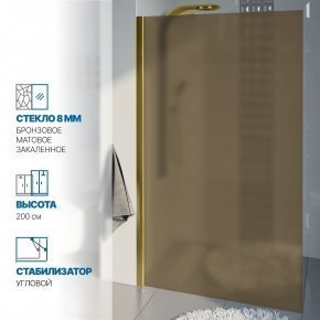 Инфографика 1 LUX DOOR GK-601N золотой металлик стекло бронзовое матовое