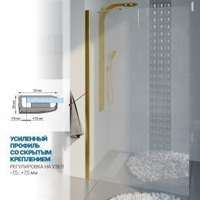 Инфографика 3 LUX DOOR GK-601N золотой металлик стекло выбеленное