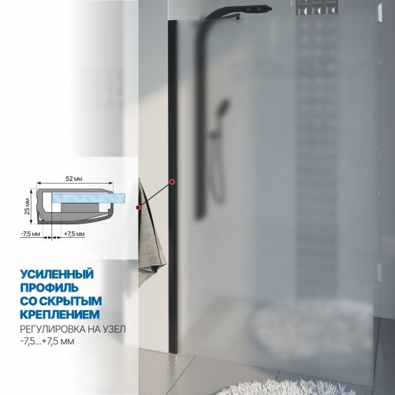 Инфографика 3 LUX DOOR GK-601N черный матовый стекло матовое