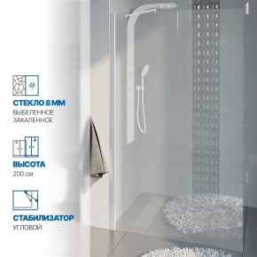 Инфографика 1 LUX DOOR GK-601N белый матовый стекло выбеленное