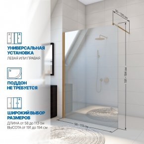 Инфографика 2 WALK-IN P006STB бронзовый стекло бесцветное