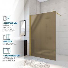 Инфографика 1 WALK-IN P006STB золотой металлик стекло бронзовое матовое