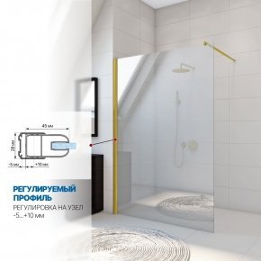 Инфографика 3 WALK-IN P006STB золотой металлик стекло выбеленное