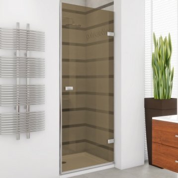 TREND DOOR GK-861TWO хром матовый стекло бронзовое