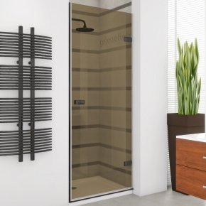 TREND DOOR GK-861TWO черный матовый стекло бронзовое