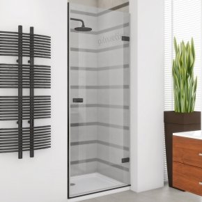 TREND DOOR GK-861TWO черный матовый стекло выбеленное