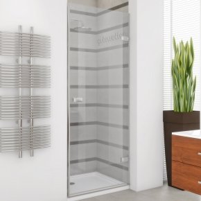 TREND DOOR GK-861TWO хром матовый стекло выбеленное