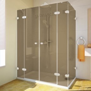 LUX RECTAN GK-005B белый матовый стекло бронзовое