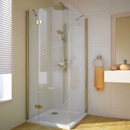 LUX SQUARE GK-103-CH02 золотой металлик стекло выбеленное левое открывание двери