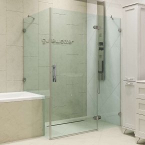 LUX SQUARE GK-003V1-CH02 хром блестящий стекло бесцветное правое открывание двери