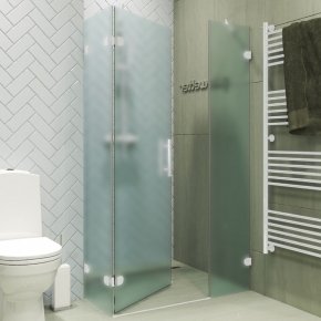 LUX SQUARE GK-003AiN-CH02 белый матовый стекло матовое левое открывание двери