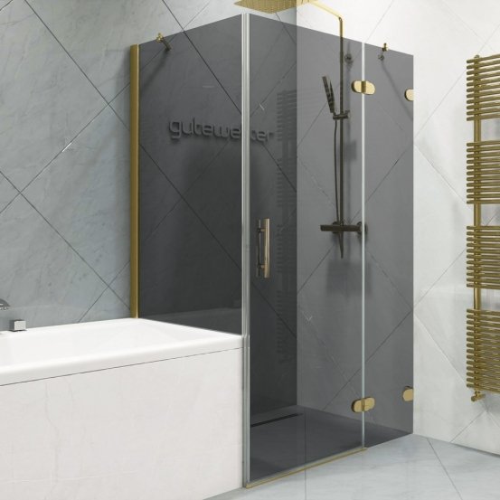 LUX SQUARE GK-003VP999-CH02 золотой гальванический стекло графитовое правое открывание двери