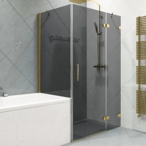 LUX SQUARE GK-003VP999-CH02 золотой гальванический стекло графитовое правое открывание двери