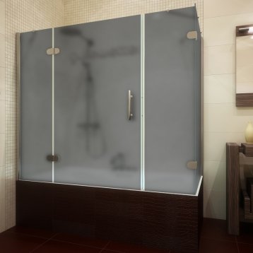LUX PART GV-104B-CH02 хром блестящий стекло графитовое матовое левое открывание двери