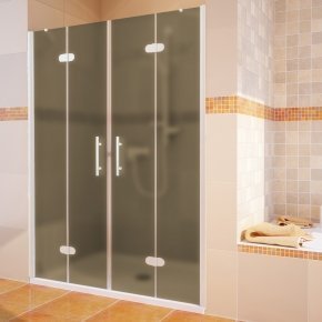 LUX DOOR GK-104-CH02 белый матовый стекло бронзовое матовое