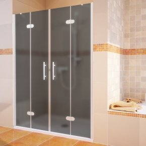 LUX DOOR GK-104-CH02 белый матовый стекло графитовое матовое