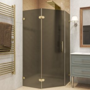 LUX FESTT GK-001-2522T-CH02 золотой гальванический стекло бронзовое матовое левое открывание двери