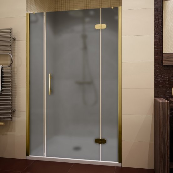 LUX DOOR GK-103-CH02 золотой металлик стекло графитовое матовое правое открывание двери