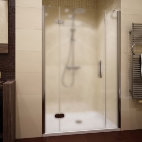 LUX DOOR GK-103-CH02 хром блестящий стекло матовое левое открывание двери