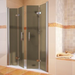 LUX DOOR GK-104A-CH02 хром блестящий стекло бронзовое матовое