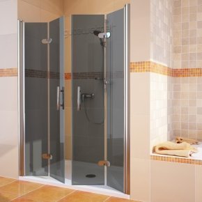 LUX DOOR GK-104A-CH02 хром блестящий стекло графитовое