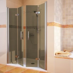 LUX DOOR GK-104A-CH02 хром блестящий стекло бронзовое