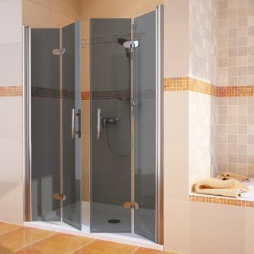 LUX DOOR GK-104A-CH02 хром блестящий стекло графитовое