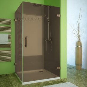 LUX SQUARE GK-001-CH02 бронзовый стекло бронзовое правое открывание двери