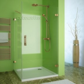 LUX SQUARE GK-001-CH02 золотой металлик стекло бесцветное правое открывание двери
