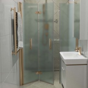 LUX DOOR GK-103C-CH02 бронзовый стекло матовое левое открывание двери