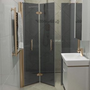 LUX DOOR GK-103C-CH02 бронзовый стекло графитовое левое открывание двери