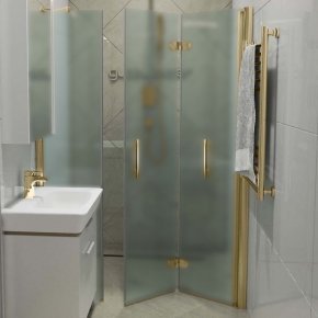 LUX DOOR GK-103C-CH02 золотой металлик стекло матовое правое открывание двери