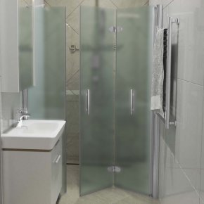 LUX DOOR GK-103C-CH02 хром матовый стекло матовое правое открывание двери