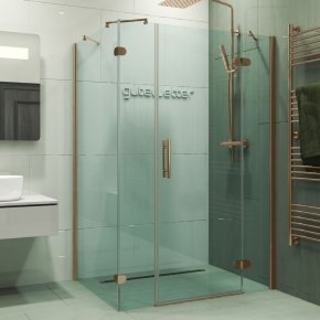 LUX RECTAN GK-104B1-CH02 бронзовый стекло бесцветное правое открывание двери