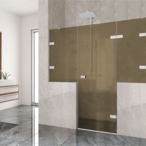 TREND DOOR GK-863-50 белый матовый стекло бронзовое матовое