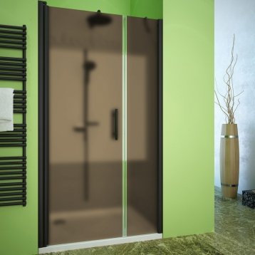LUX DOOR GK-602B-CH02 черный матовый стекло бронзовое матовое