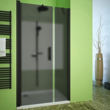 LUX DOOR GK-602B-CH02 черный матовый стекло графитовое матовое