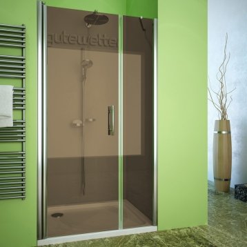 LUX DOOR GK-602B-CH02 хром блестящий стекло бронзовое