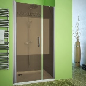 LUX DOOR GK-602B-CH02 хром матовый стекло бронзовое