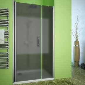 LUX DOOR GK-602B-CH02 хром матовый стекло графитовое матовое