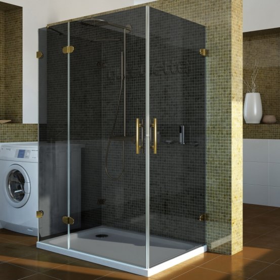 LUX RECTAN GK-004B4-CH02 золотой металлик стекло графитовое левое открывание двери