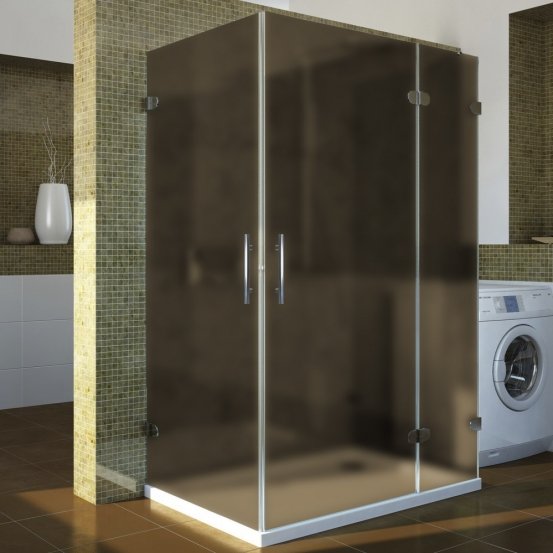 LUX RECTAN GK-004B4-CH02 хром блестящий стекло бронзовое матовое правое открывание двери