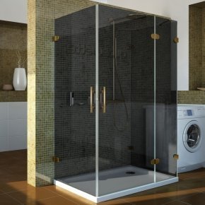 LUX RECTAN GK-004B4-CH02 золотой гальванический стекло графитовое правое открывание двери