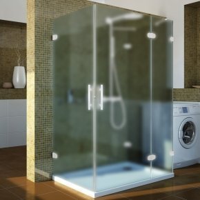 LUX RECTAN GK-004B4-CH02 белый матовый стекло матовое правое открывание двери