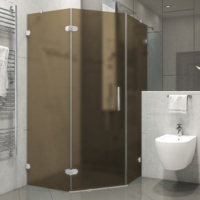 LUX FESTT GK-001-2522VP-CH02 хром матовый стекло бронзовое матовое левое открывание двери
