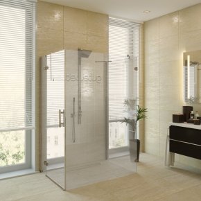 LUX SQUARE GK-104C-CH02 бронзовый стекло выбеленное левое открывание двери