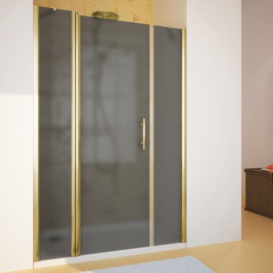 LUX DOOR GK-603-CH02 золотой металлик стекло графитовое матовое