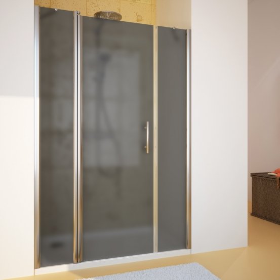 LUX DOOR GK-603-CH02 хром блестящий стекло графитовое матовое